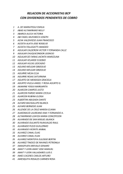Relaci&oacute;n de accionistas del Banco de Cr&eacute;dito del Per&uacute; que tienen