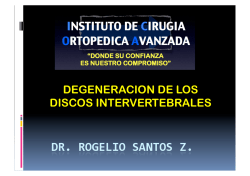 DEGENERACION DE LOS DISCOS INTERVERTEBRALES