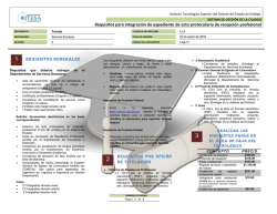 Requisitos para integraci&oacute;n de expediente de acto