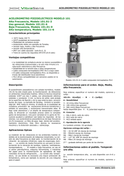 ACELEROMETRO PIEZOELECTRICO MODELO 101