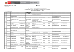Relaci&oacute;n de Agencias de Viajes y Turismo Recomendadas para