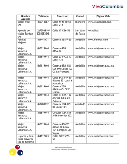 (4)5313687 Calle 49 N 50-59 Local 218 Rionegro www.viaje