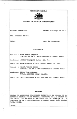 1 - Tribunal Calificador de Elecciones