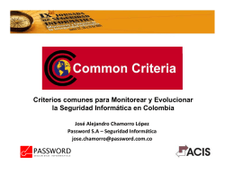 Criterios comunes para Monitorear y Evolucionar la Seguridad