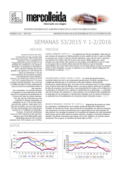 SEMANAS 53/2015 Y 1-2/2016