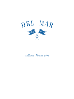 Menu Del Mar - Hotel Puente Romano