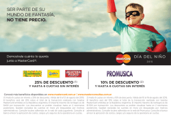 ser parte de su mundo de fantas&iacute;a, no tiene precio.