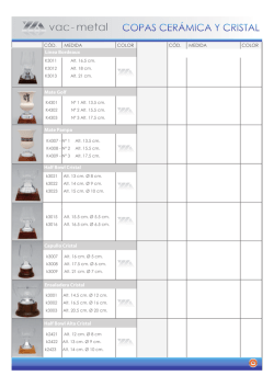 Cat&aacute;logo Copas de Cer&aacute;mica y Cristal
