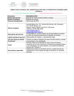 Dep&oacute;sito de restos humanos &aacute;ridos.