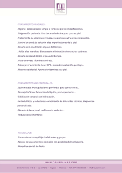 Descripci&oacute;n y listado de precios