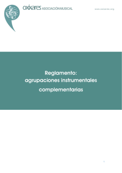 Reglamento de agrupaciones musicales
