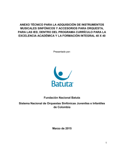 ANEXO T&Eacute;CNICO PARA LA ADQUISICI&Oacute;N DE