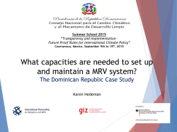 What capacities are needed to set up and maintain a MRV system?