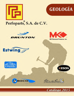 . GEOLOG&Iacute;A - Perfoparts SA de CV