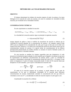 METODO DE LAS VELOCIDADES INICIALES