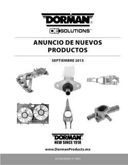 ANUNCIO DE NUEVOS PRODUCTOS