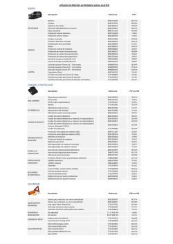 SEGURIDAD LISTADO DE PRECIOS ACCESORIOS DACIA