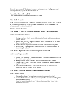 Coloquio Internacional &ldquo;Horizontes te&oacute;ricos y cr&iacute;ticos en torno a la