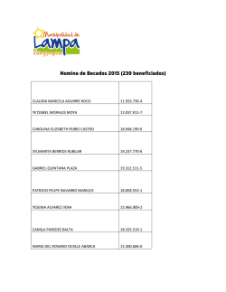 Nomina de Becados 2015 (239 beneficiados)