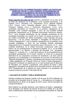 PROPUESTAS DE LOS ADMINISTRADORES SOBRE