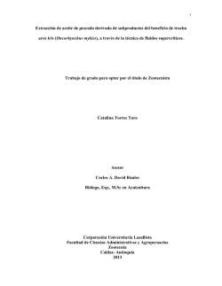 Extracci&oacute;n de aceite de pescado derivado de subproductos del