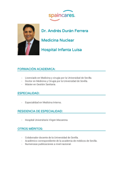 Dr. Andr&eacute;s Dur&aacute;n Ferrera Medicina Nuclear Hospital