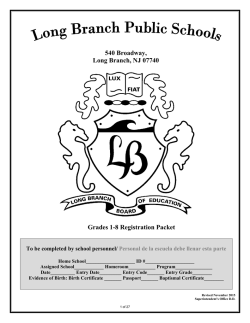 540 Broadway, Long Branch, NJ 07740 Grades 1