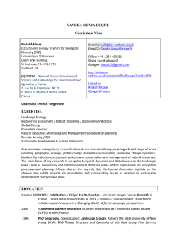 SANDRA SILVIA LUQUE Curriculum Vitae EXPERTISE EDUCATION