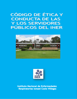 C&oacute;digo de Conducta - Instituto Nacional de Enfermedades