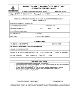 formato para elaboraci&oacute;n de tarjeta de conducta por duplicado