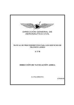 Manual de Procedimientos para los Servicios de Transito A&eacute;reo ATM