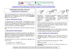 Hoja instrucciones para toma de Optovite v&iacute;a oral