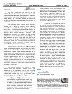 October 18, 2015 - St. Leo the Great Catholic Church | Fairfax, Virginia