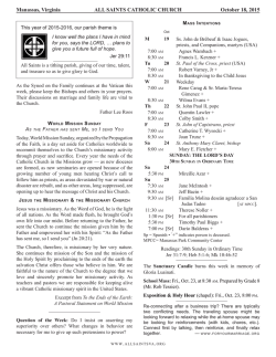 October 18, 2015 - All Saints Catholic Church