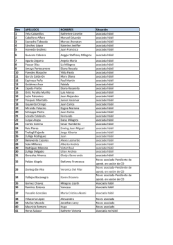 Nro APELLIDOS NOMBRES Situaci&oacute;n 1 Vela Cabanillas Katherine