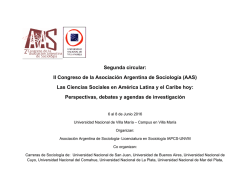 Segunda circular: II Congreso de la Asociaci&oacute;n Argentina de