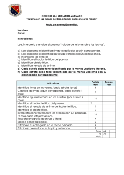 a) Lee el poema e identifica rimas y clasif&iacute;calas