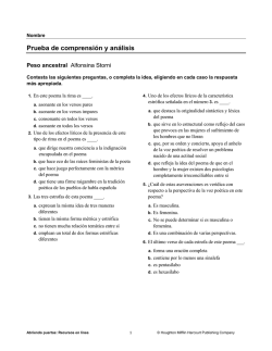 Prueba de comprensi&oacute;n y an&aacute;lisis