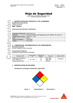 Hoja de Seguridad Igol&reg; Denso