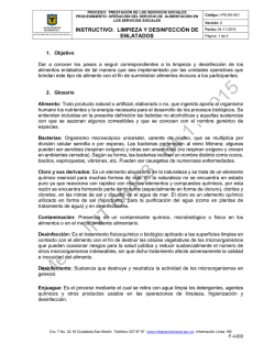 instructivo: limpieza y desinfecci&oacute;n de enlatados - SDIS