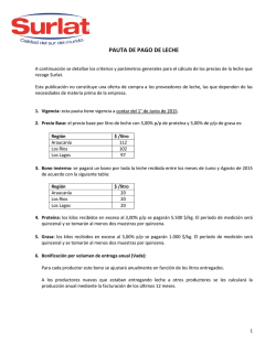 PAUTA DE PAGO DE LECHE