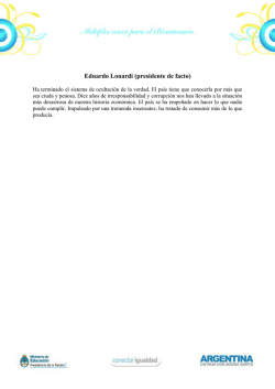 EDUARDO LONARDI: - Las Voces del Bicentenario