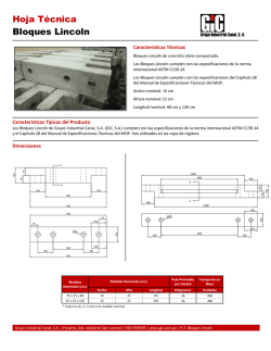 Hojas T&eacute;cnicas Bloques Lincoln-GIC