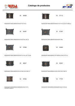 Cat&aacute;logo Radiadores Ford