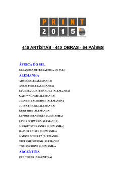 440 ART&Iacute;STAS - 440 OBRAS - 64 PA&Iacute;SES