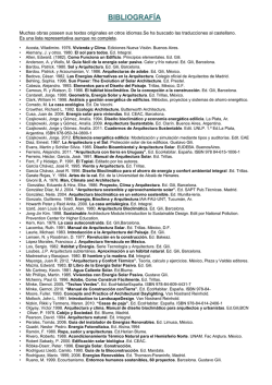 bibliograf&iacute;a SUGERIDA - SAU - Sociedad de Arquitectos del Uruguay