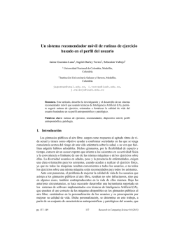Un sistema recomendador m&oacute;vil de rutinas de ejercicio basado en