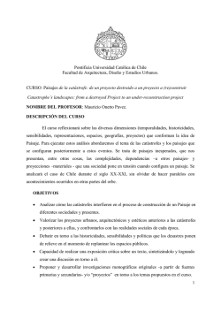 Paisajes de la cat&aacute;strof - Escuela de Arquitectura