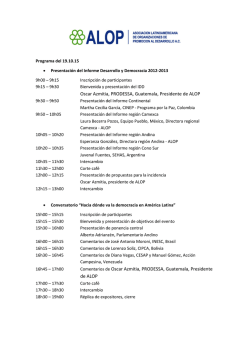 Oscar Azmitia, PRODESSA, Guatemala, Presidente de