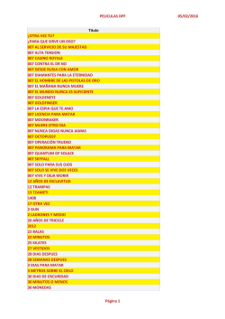 11/01/2016 PELICULAS DPF P&aacute;gina 1 Titulo